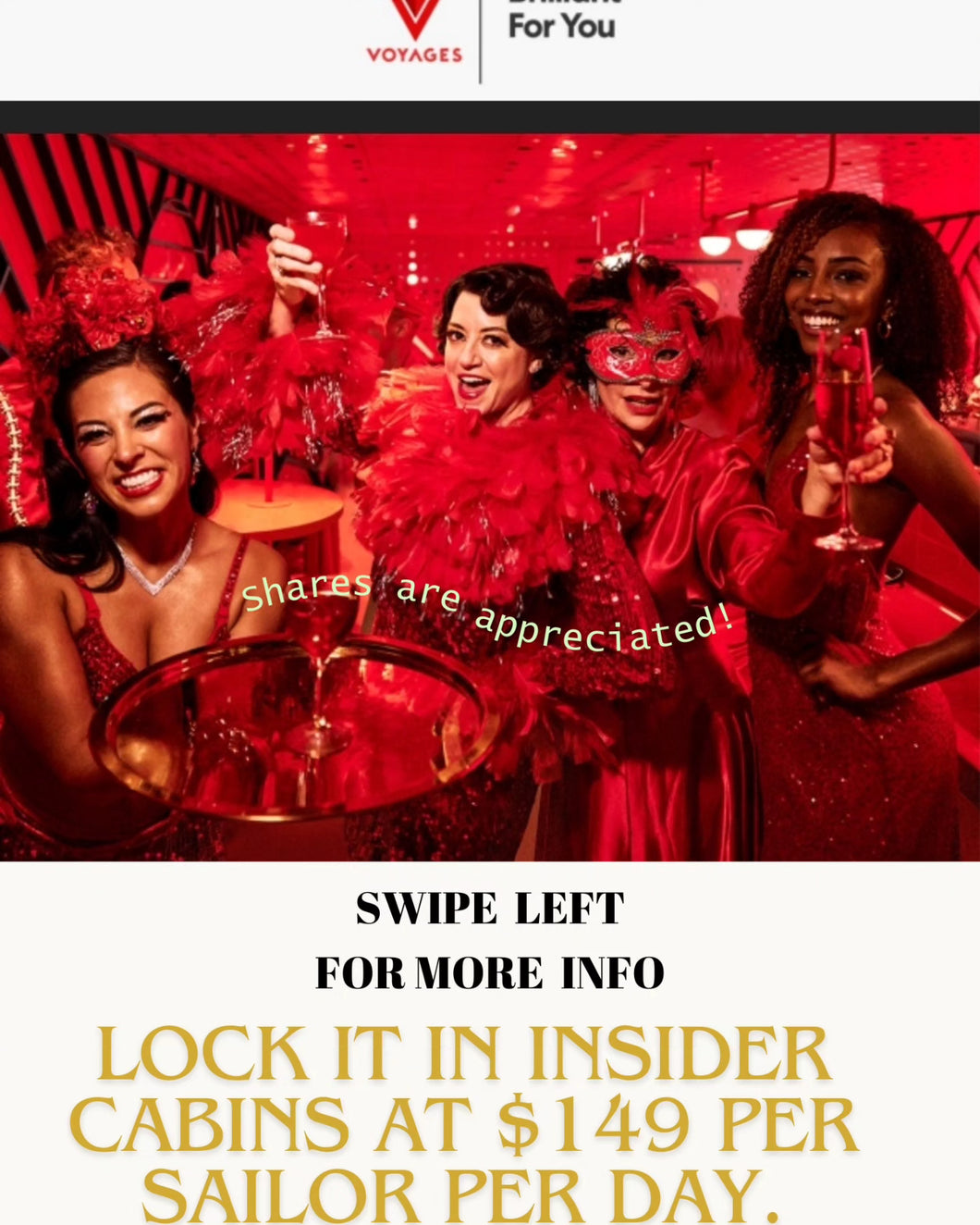 Virgin Voyage starting at $149 per day per person